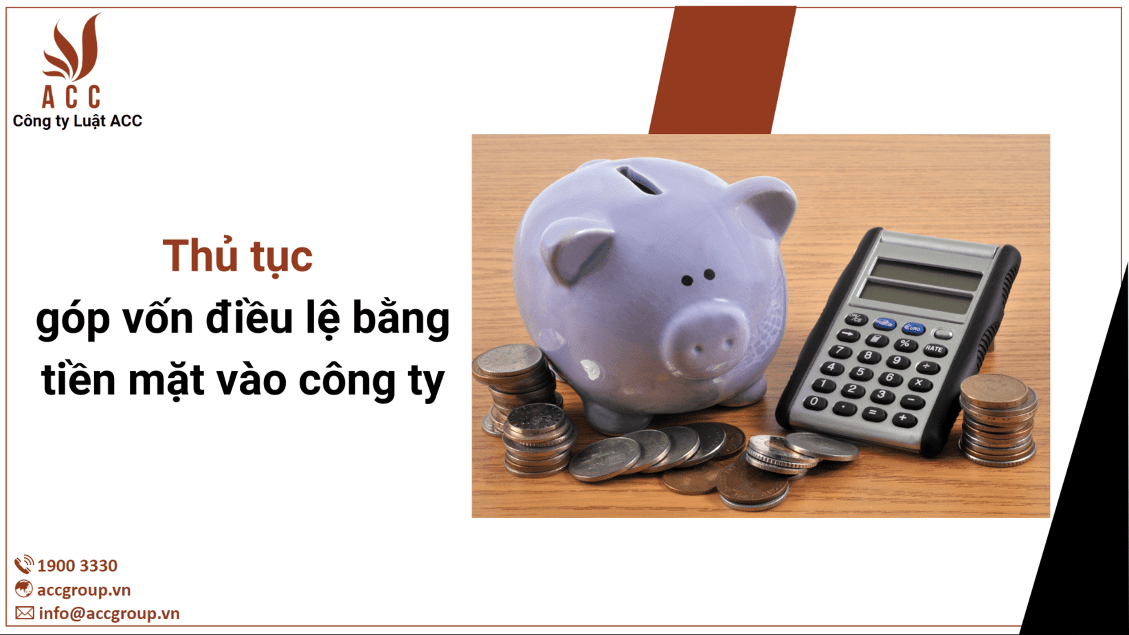 Thủ tục góp vốn điều lệ bằng tiền mặt vào công ty