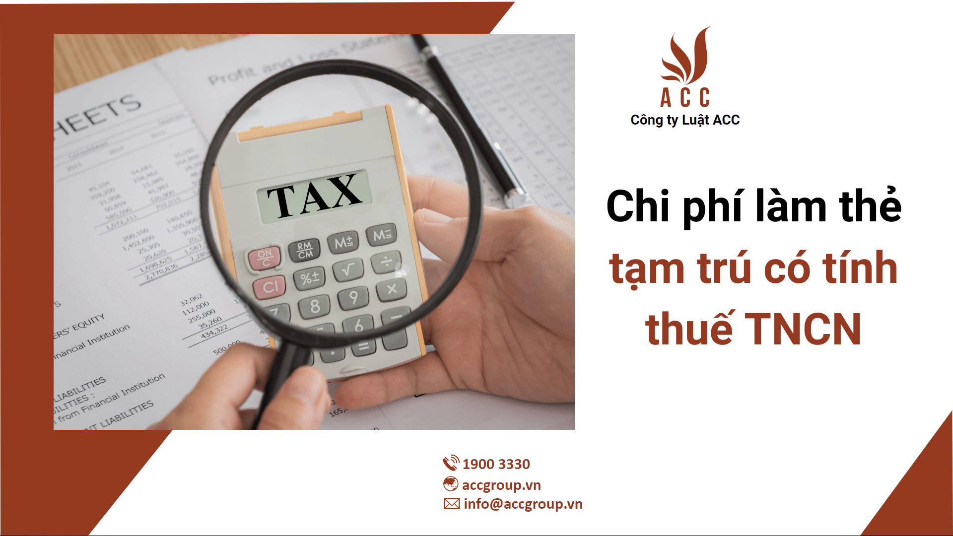 Chi phí làm thẻ tạm trú có tính thuế TNCN