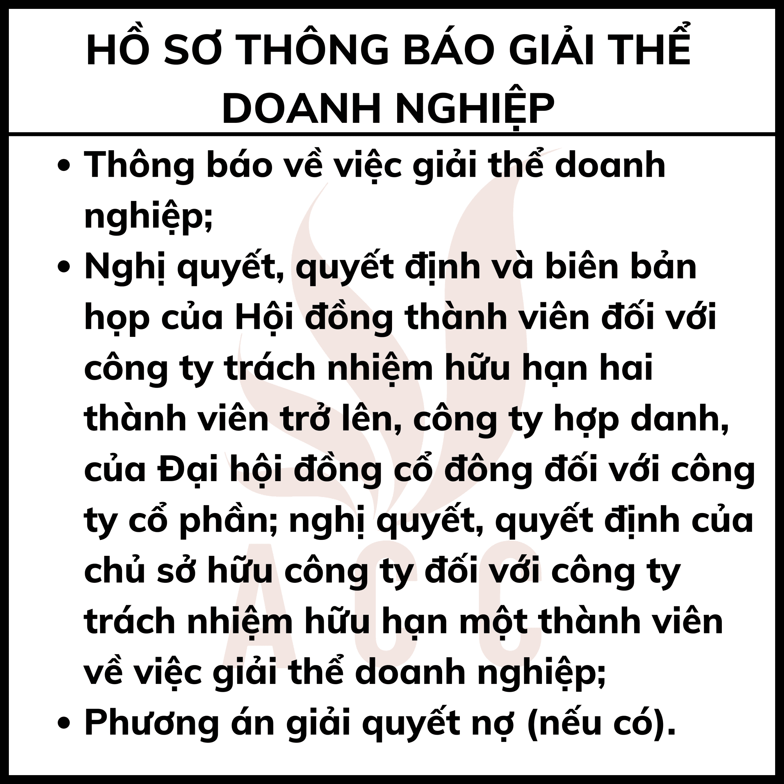 Giải Thể Doanh Nghiệp Công Ty Luật Acc