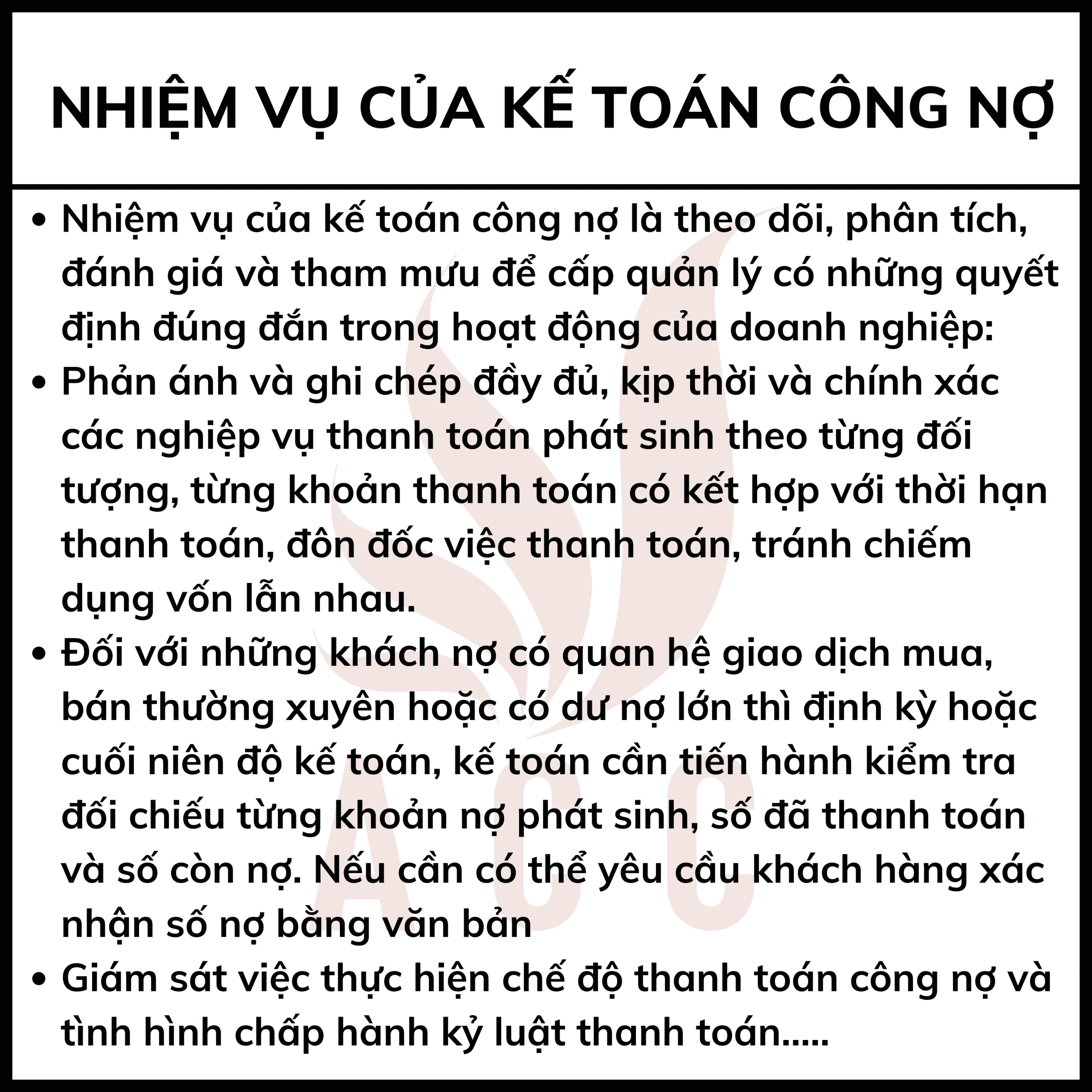 Nhiệm Vụ Của Kế Toán Công Nợ
