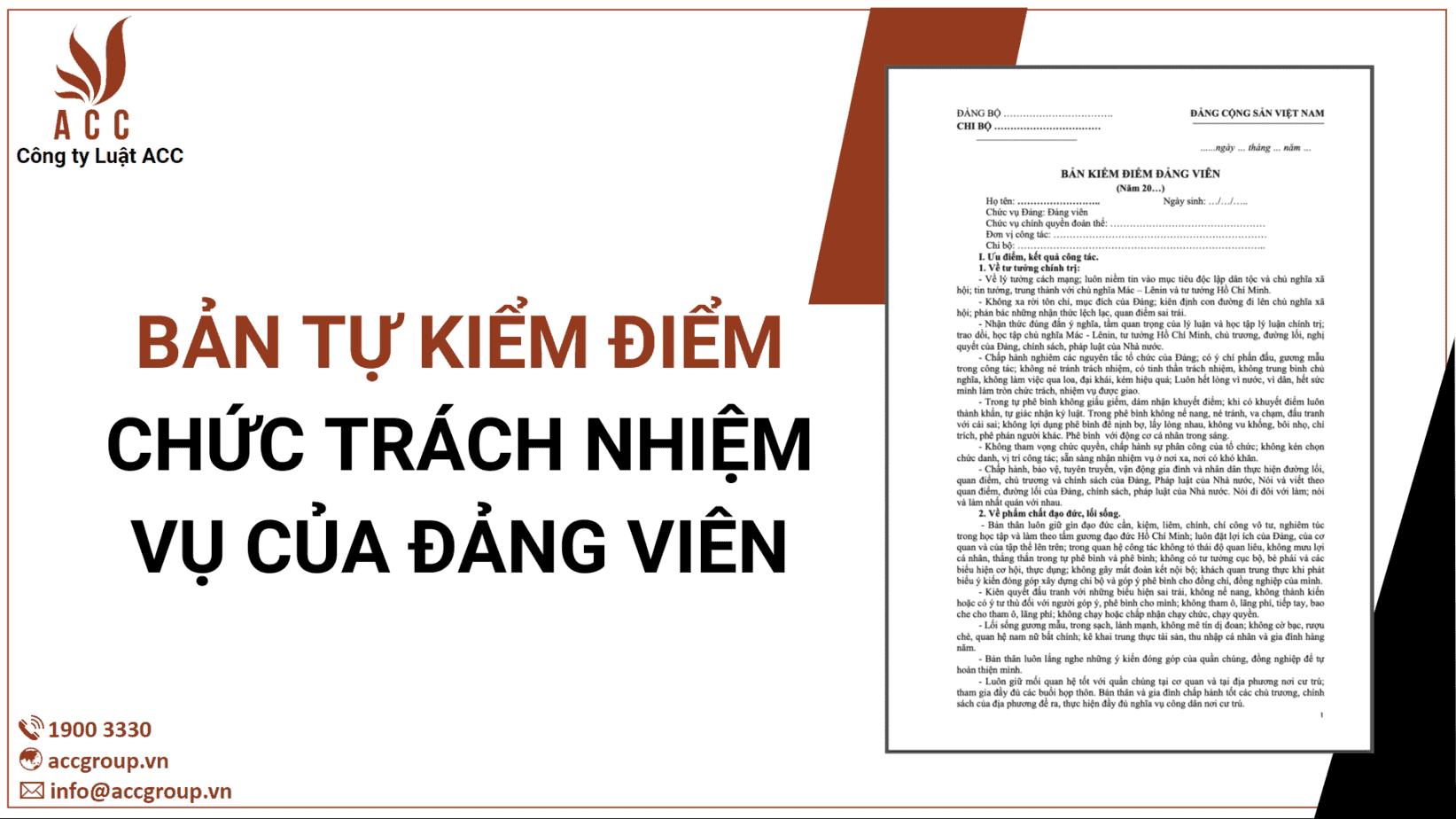 Bản tự kiểm điểm thực hiện chức trách nhiệm vụ của Đảng viên
