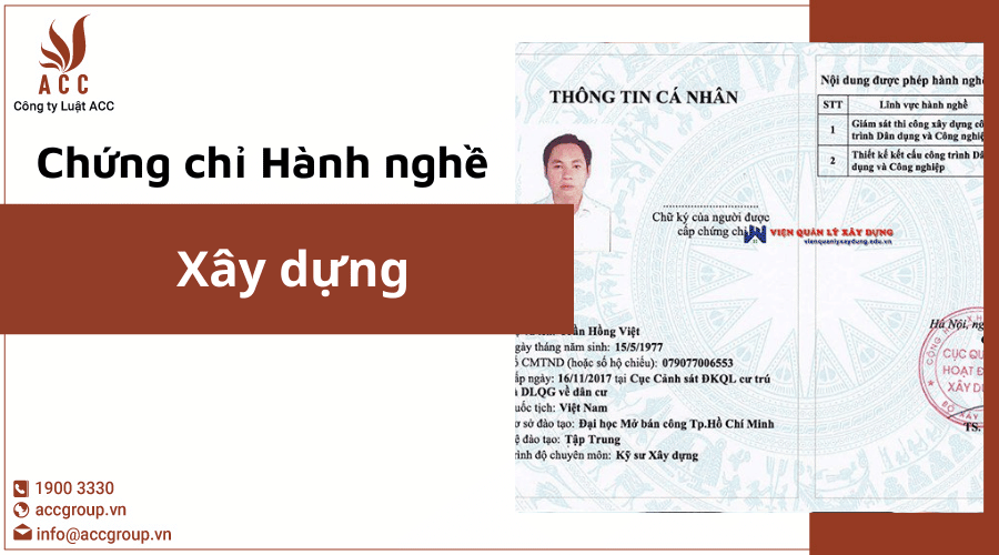 Chứng Chỉ Hành Nghề Xây Dựng