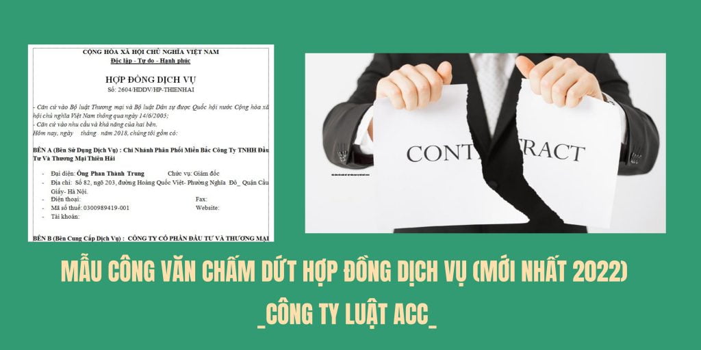 Mẫu công văn chấm dứt hợp đồng dịch vụ (Mới nhất 2022)