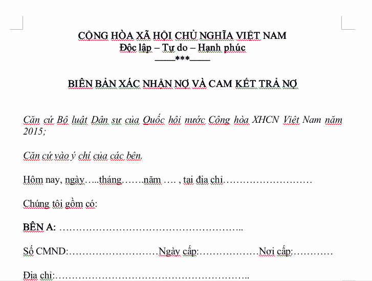 mau-cam-ket-thanh-toan-no-