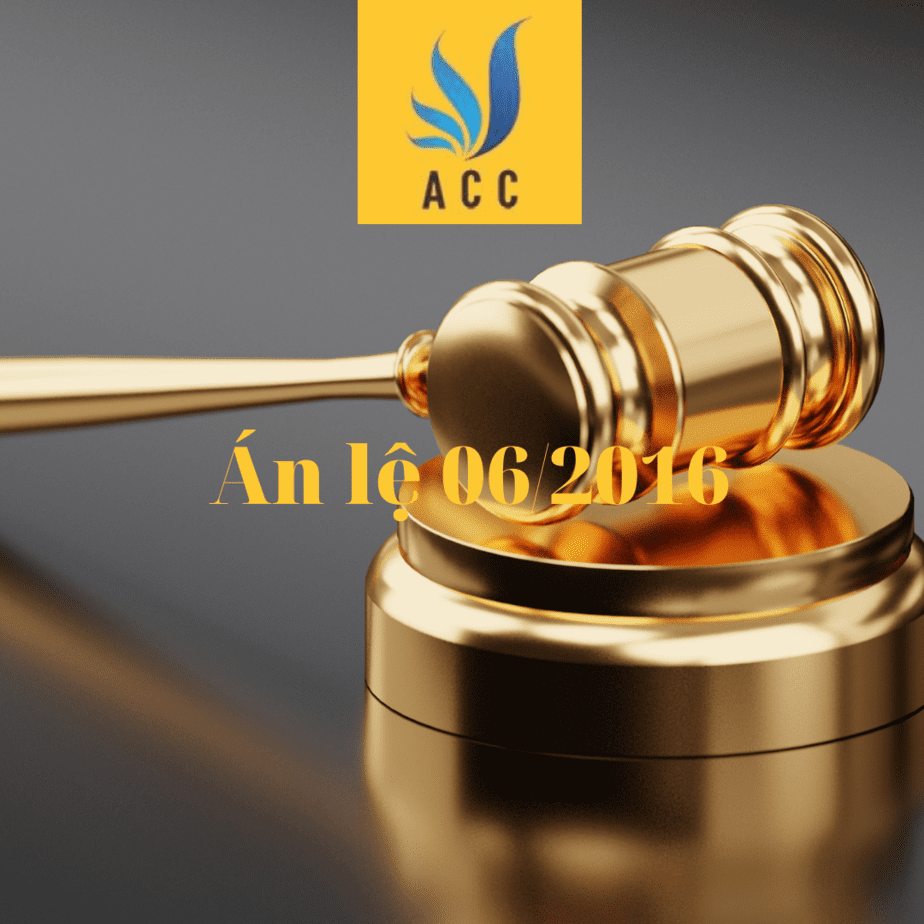 Án lệ số 062016AL
