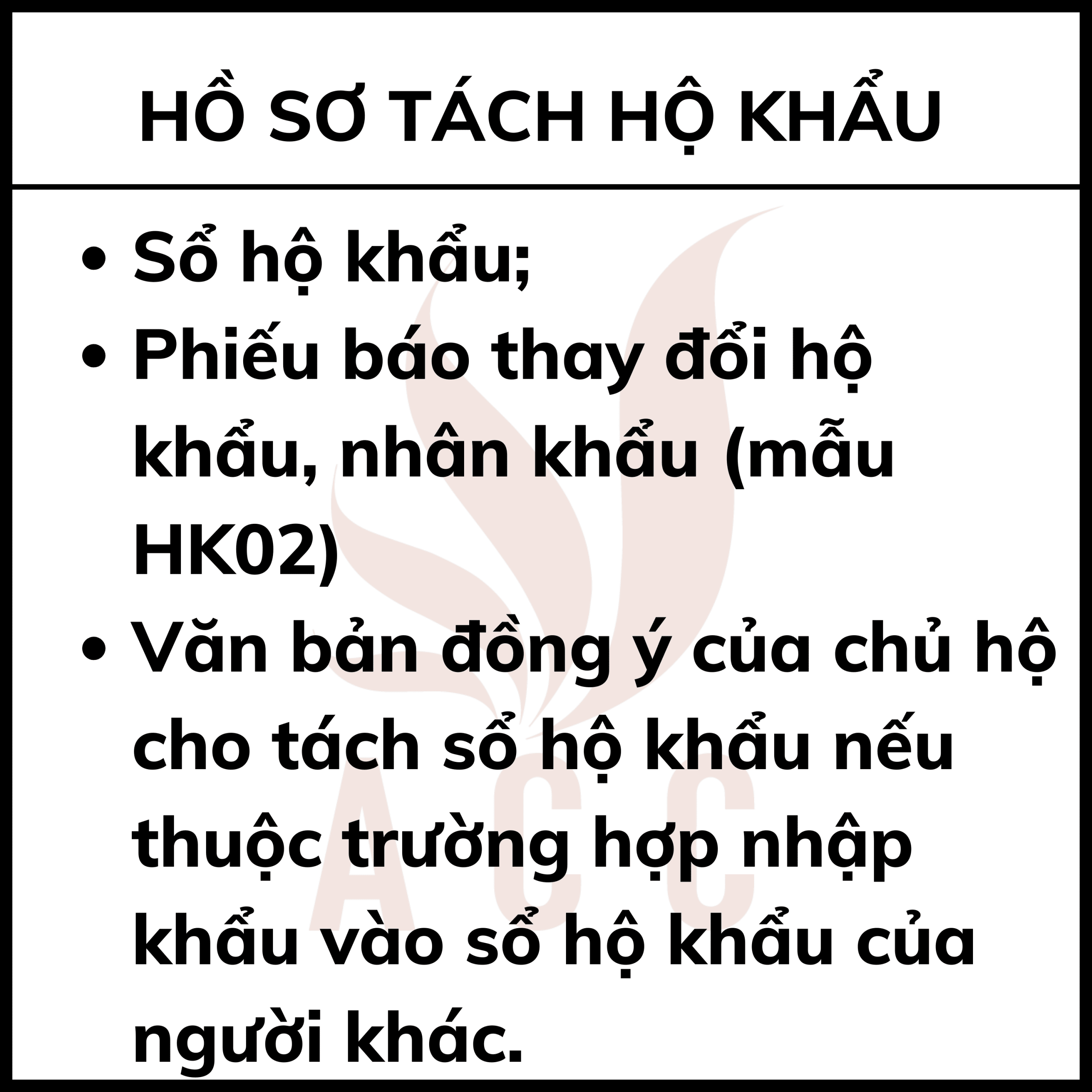 Hồ Sơ Tách Hộ Khẩu