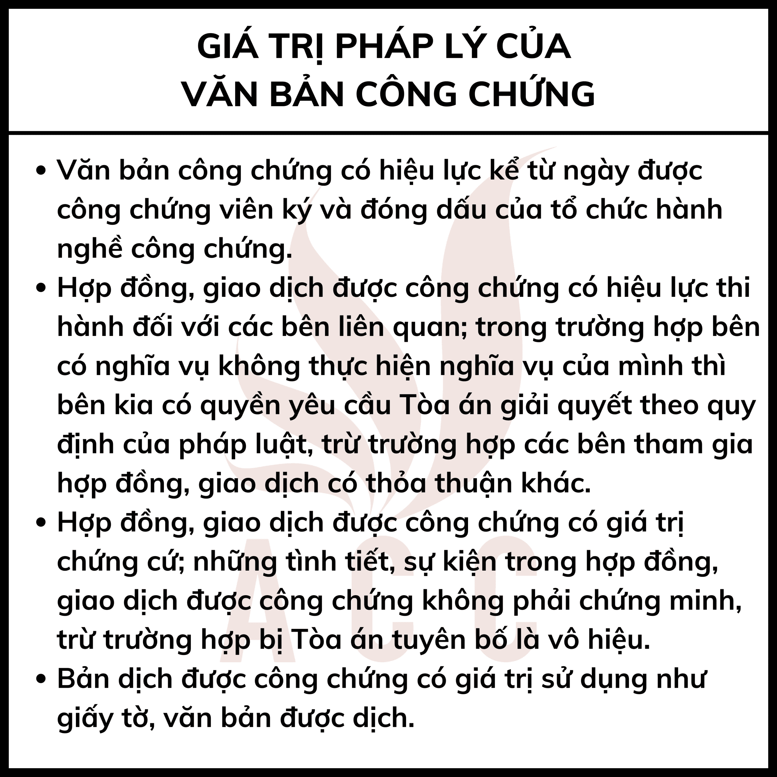 Giá Trị Pháp Lý Của Văn Bản Công Chứng