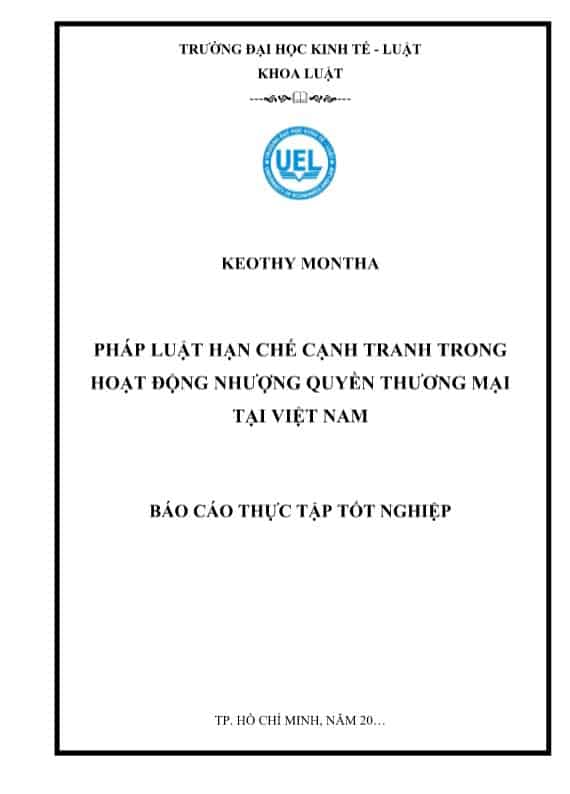 Báo cáo thực tập luật thương mại