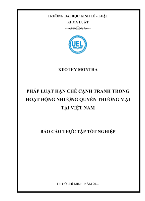 Báo cáo thực tập đại học luật