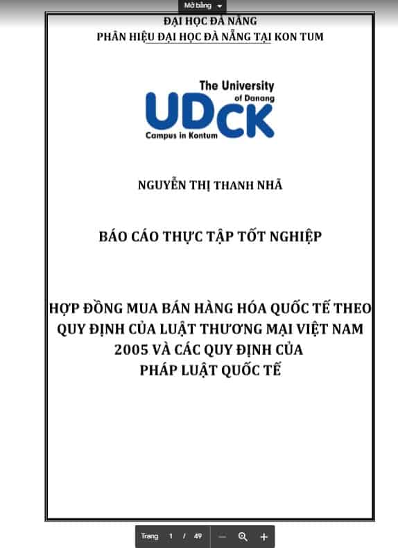 Báo cáo thực tập luật thương mại