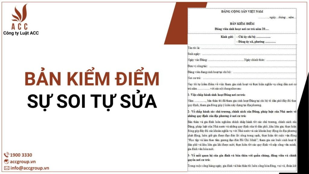 bản kiểm điểm tự soi tự sửa bản kiểm điểm tự soi tự sửa