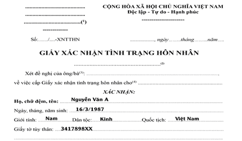 Mau Giay Xac Nhan Tinh Trang Hon Nhan