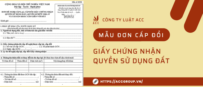 MẪu ĐƠn CẤp ĐỔi GiẤy ChỨng NhẬn QuyỀn SỬ DỤng ĐẤt