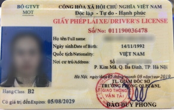 Hồ Sơ đăng Ký Giấy Phép Lái Xe B2