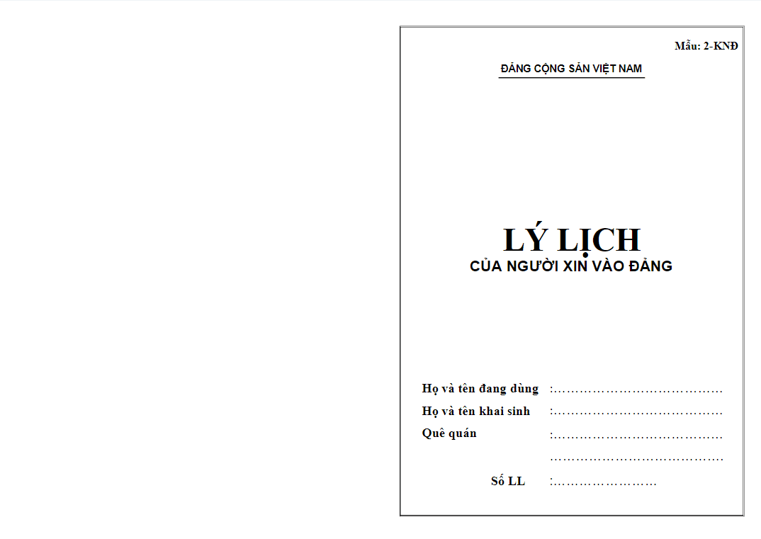 Lý Lịch đảng