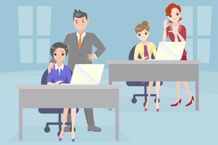 Business People With Bullying Problem