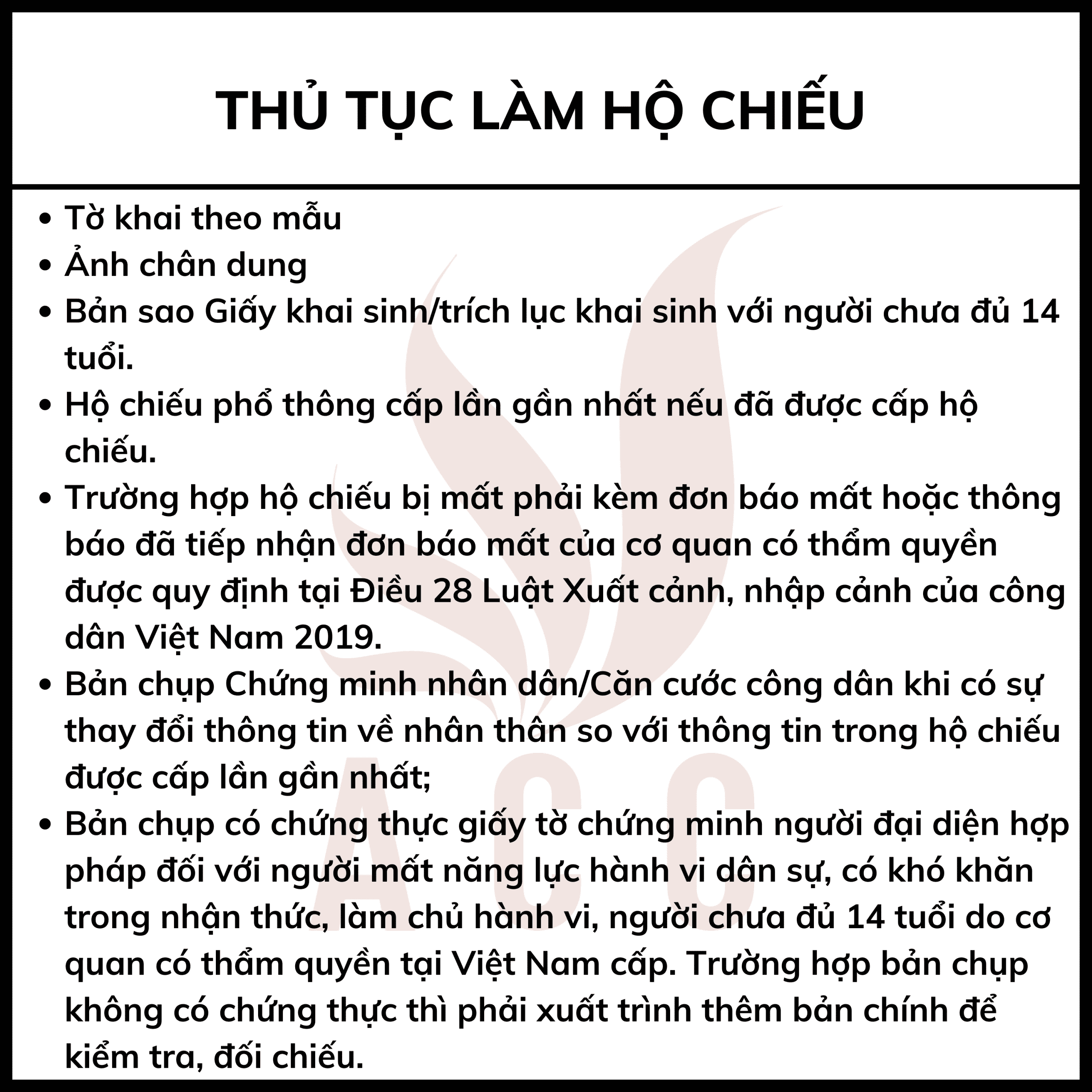 Thủ Tục Làm Hộ Chiếu (1)