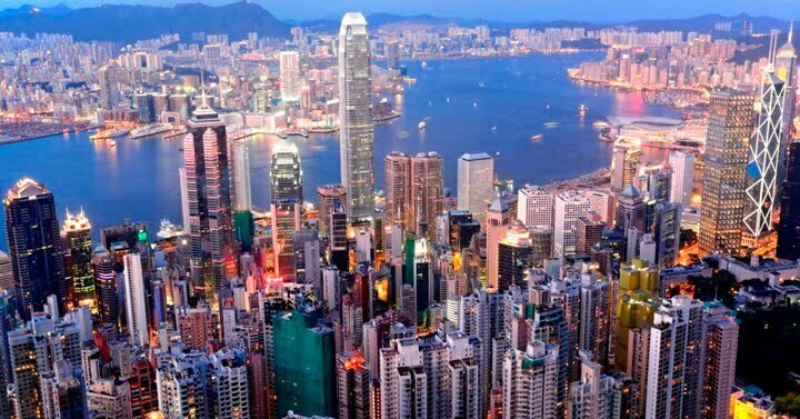 Hong Kong At Evening