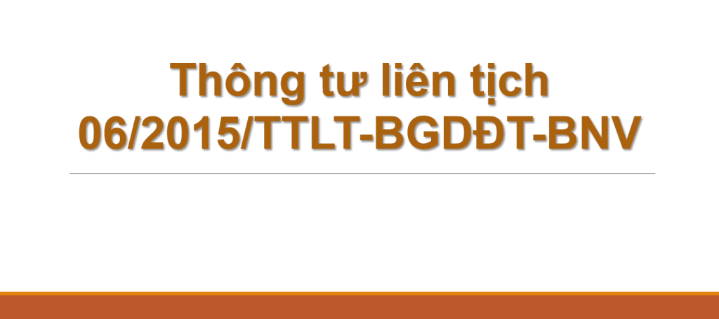 Thông tư liên tịch 06/2015/TTLT-BGDĐT-BNV ban hành ngày 16 tháng 3 năm 2015