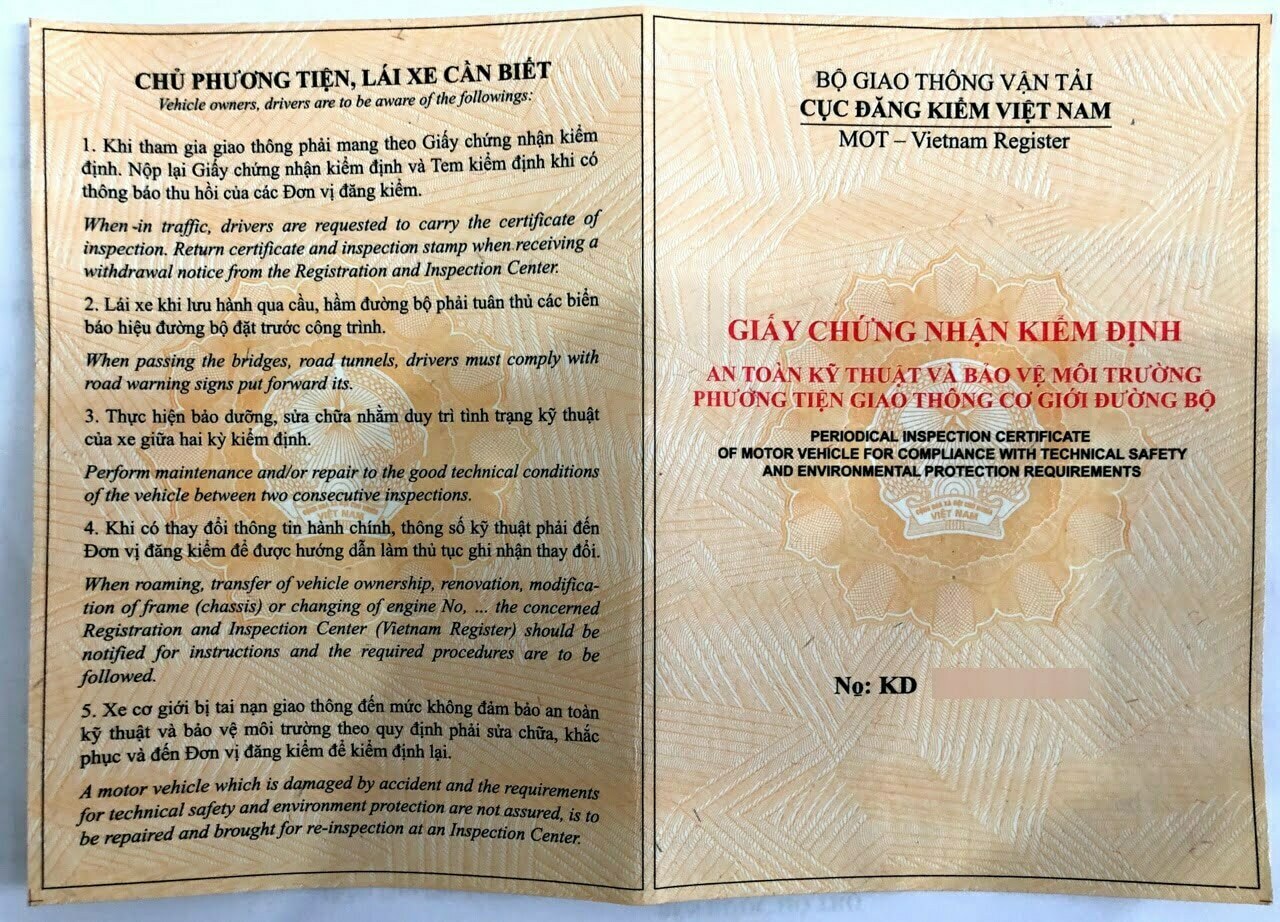 Bộ Nhận Diện Giấy Kiểm định Bằng Tiếng Anh