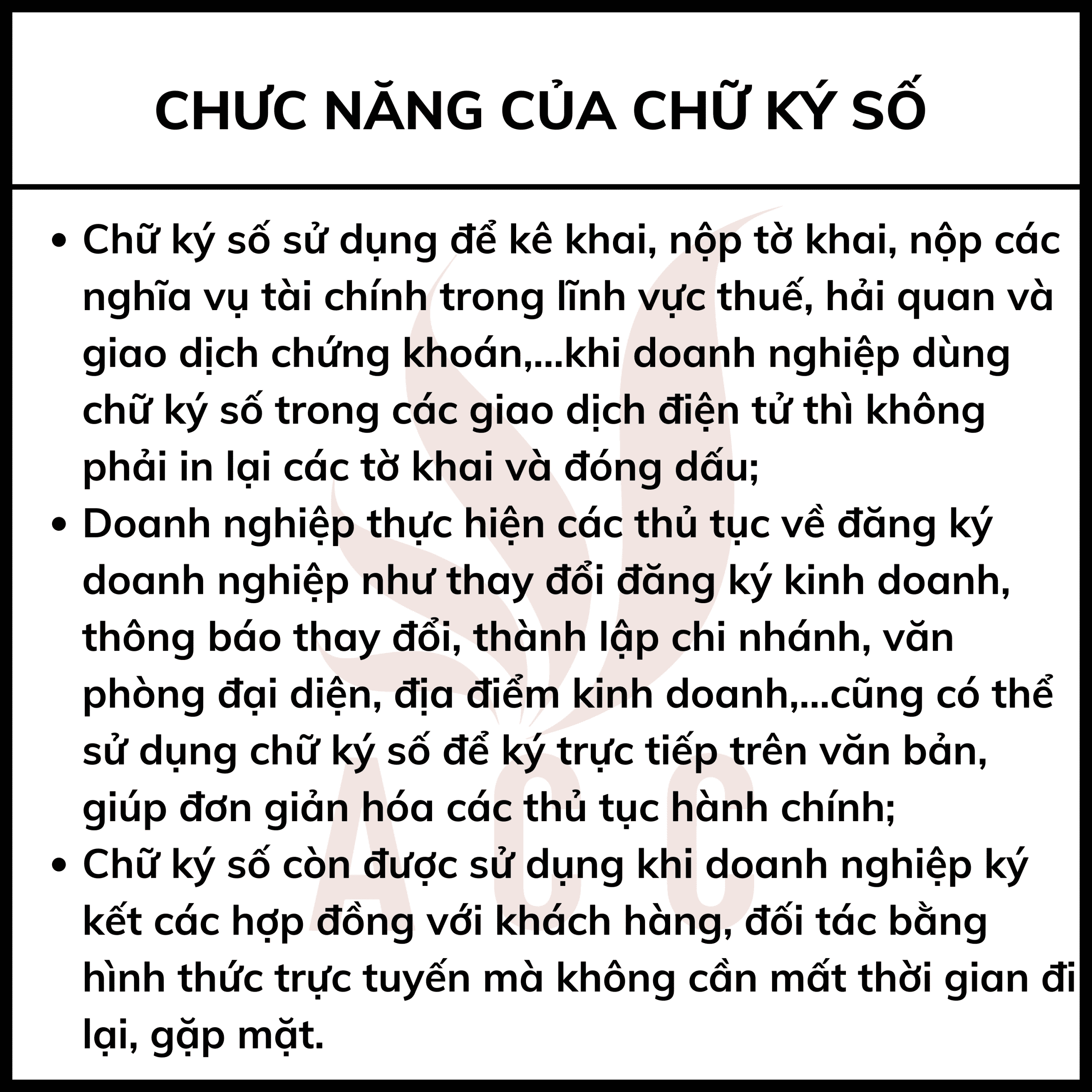 Chức Năng Của Chữ Ký Số