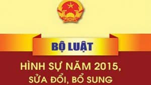 Bộ Luật Hình Sự 2015 Sửa đổi Bổ Sung 2017