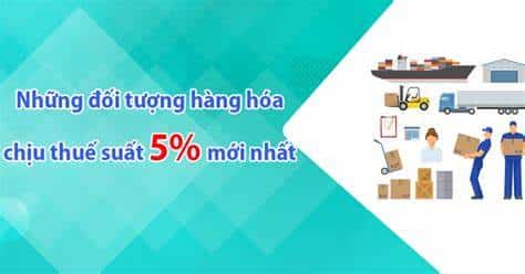 Các Mặt Hàng Chịu Thuế Vat 5%