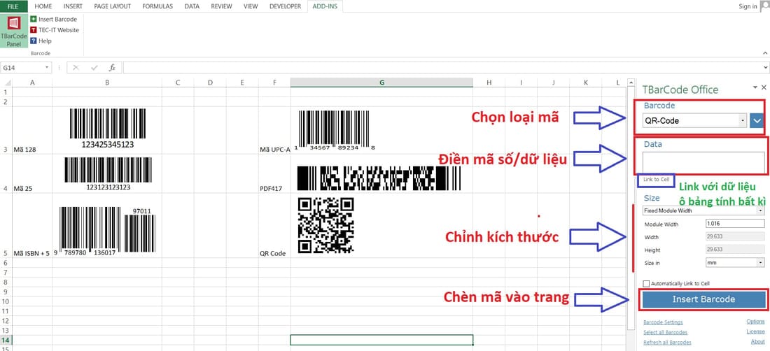 Cách In Mã Vạch Từ File Excel