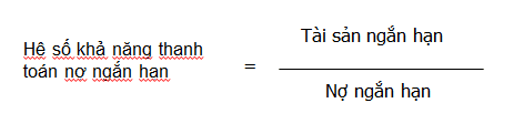 Hệ Số Khả Năng Thanh Toán Ngắn Hạn