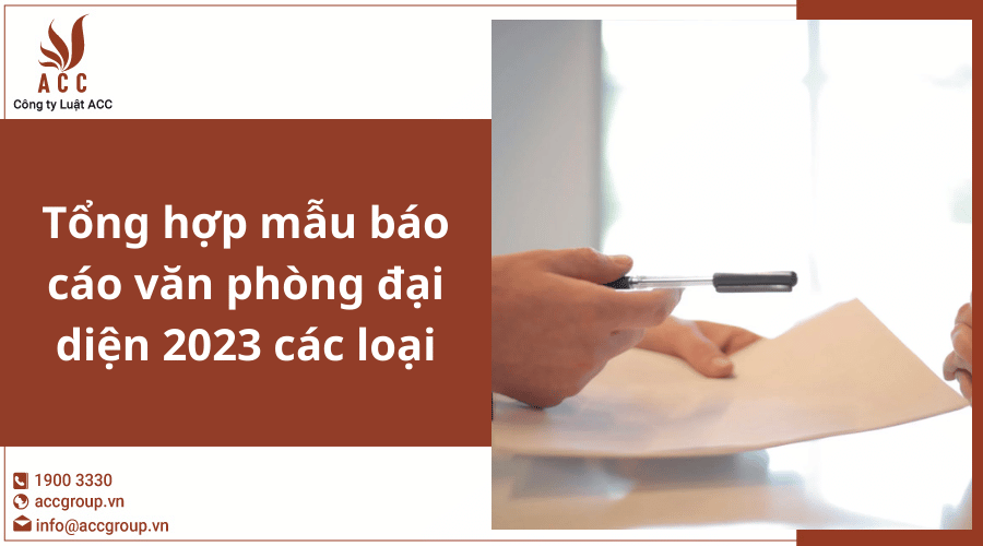 Mau Bao Cao Van Phong Dai Dien 2022 Cac Loai