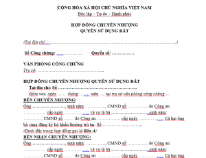Tai Mau Hop Dong Mua Ban Nha Dat Chua Co So Do 2020 File Word