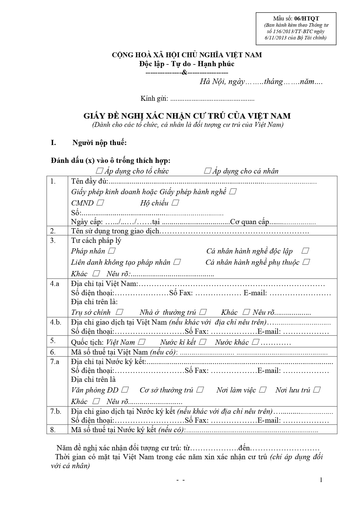 5. Mau 06htqt Giay De Nghi Xac Nhan Dtct (hiep Dinh) Page 0001