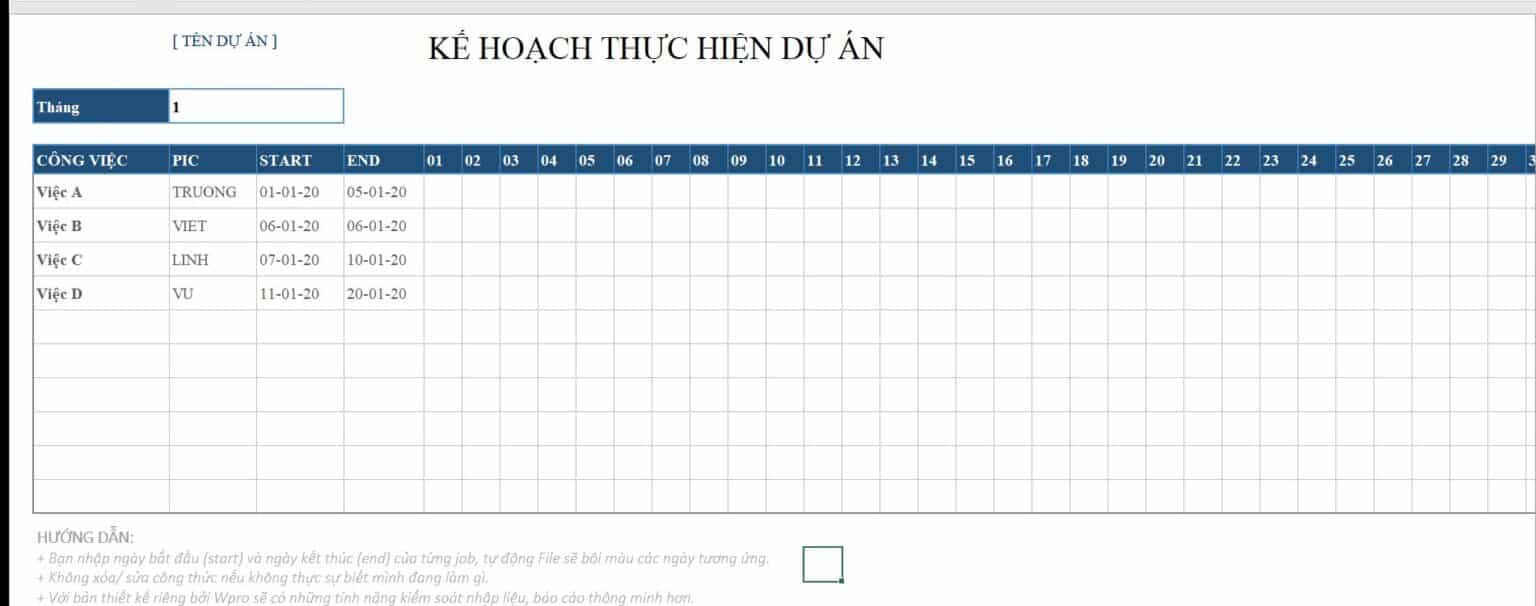 Mẫu Kế Hoạch Quản Lý Dự Án Phần Mềm