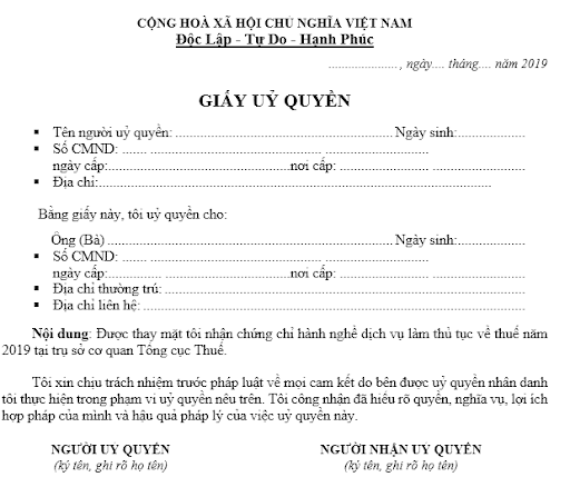 Mẫu Giấy ủy Quyền Nhập Hộ Khẩu Cho Con [mới Nhất 2022]