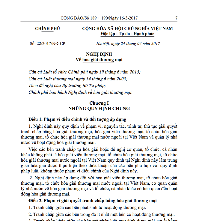 Nghị định Về Hòa Giải Thương Mại [chi Tiết 2023]