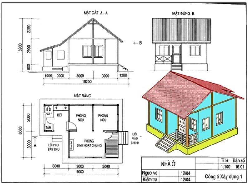Công nghệ 10, Bản vẽ xây dựng