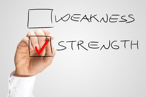 Hand Checking Box Next To The Word Strength