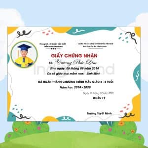 mẫu giấy khen học sinh mầm non