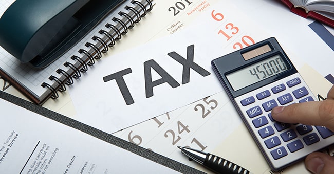 44968867 Office Work And Filling In Tax Returns Close Up
