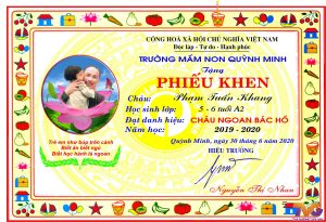 Mẫu giấy khen mầm non mới nhất (Cập nhật 2023)