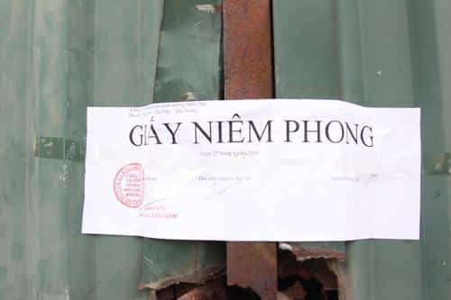 Mẫu giấy niêm phong cửa