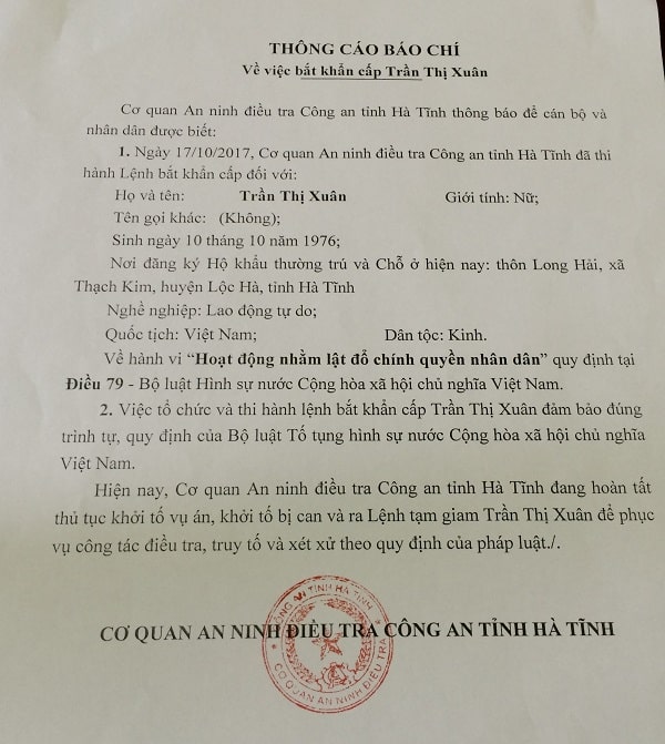 Lệnh Khởi Tố