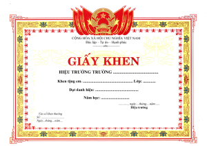 Mẫu giấy khen thưởng tập thể mới nhất (Cập nhật 2023)