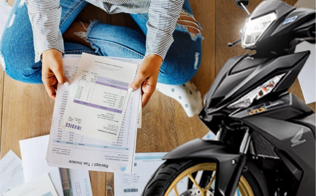 Mẫu Giấy Vay Tiền Thế Chấp Xe Máy
