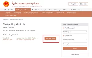Xin trích lục giấy đăng ký kết hôn online