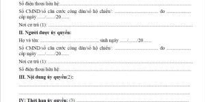 Giấy uỷ quyền xe máy