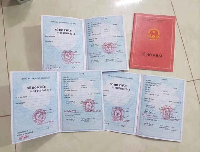 Số trang của sổ hộ khẩu