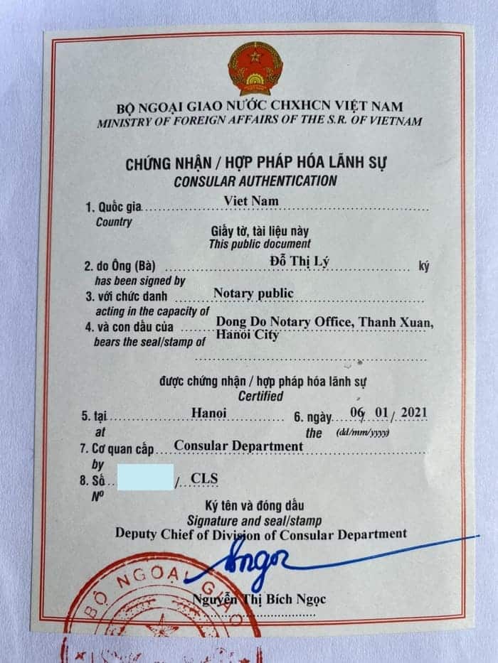Chứng Nhận Lãnh Sự Tiếng Anh Là Gì