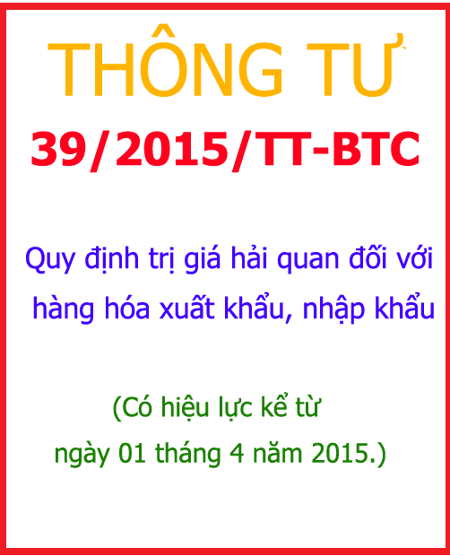 Thông Tư 39 2015