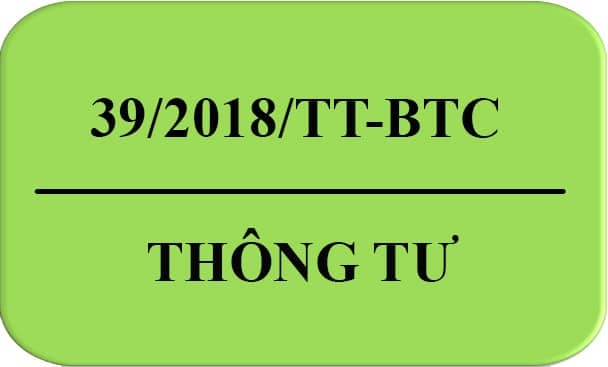 Thông Tư 39 2018